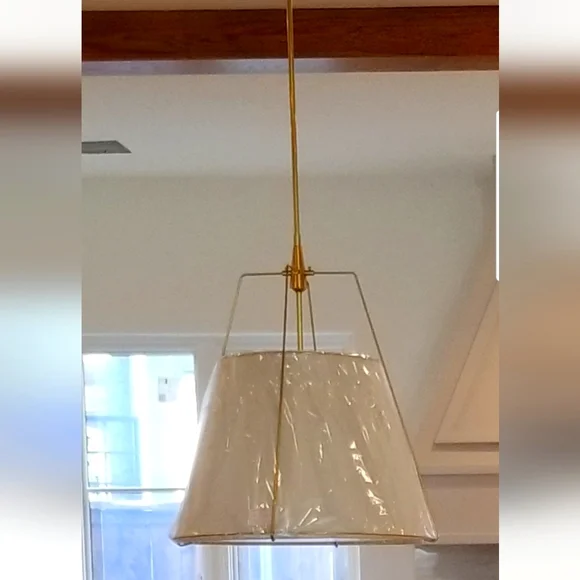 Large conical drum kitchen pendant lights